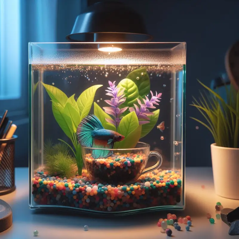 How to decorate a fish tank with household items 13
