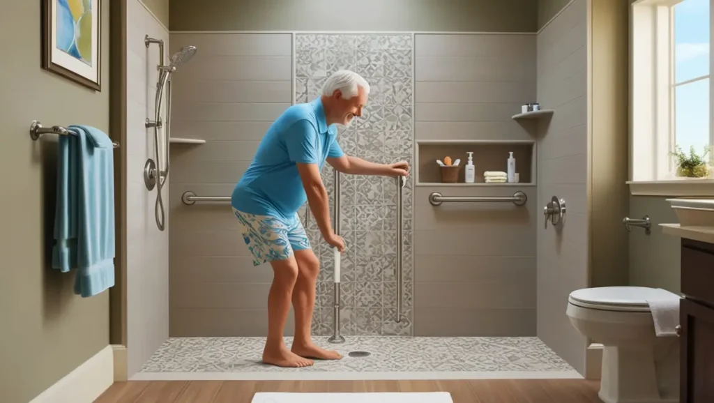 Step in showers for seniors