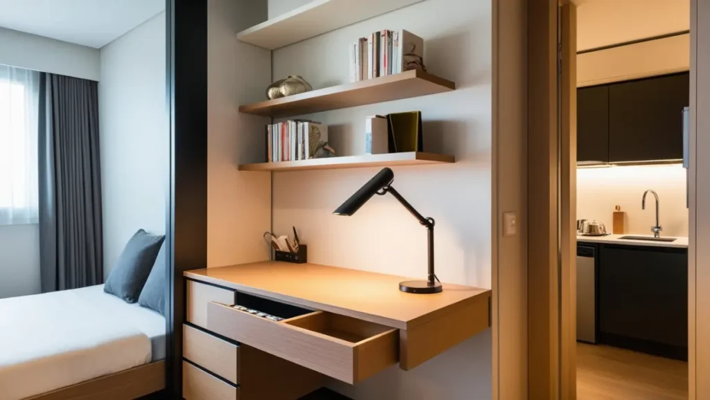 Office in studio apartment