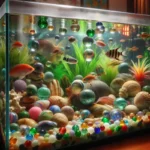 How to decorate a fish tank with household items 2
